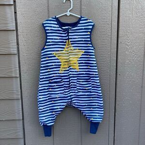 toddler sleepsack  3T-5T Vaenait baby blue and white stripes star